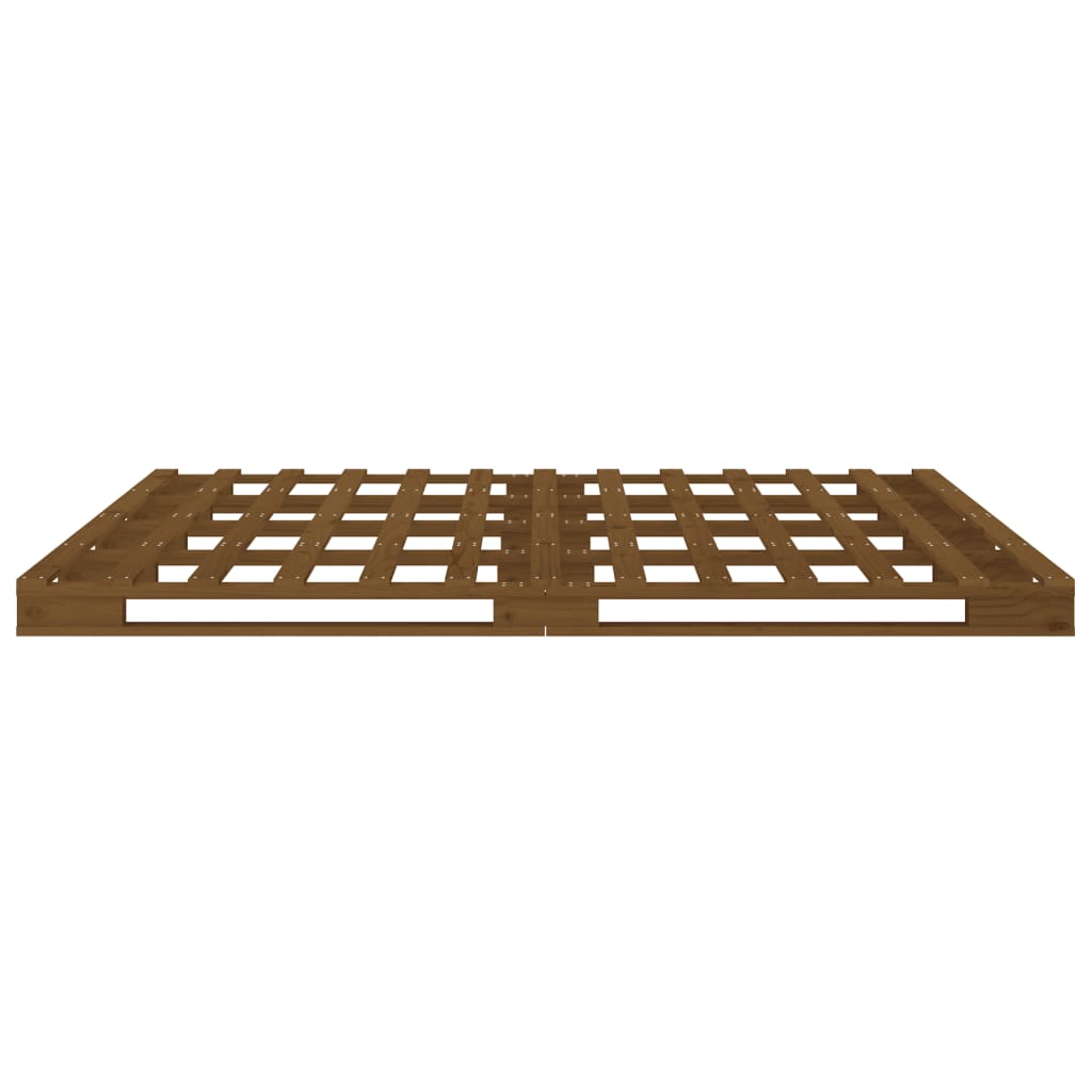 Lit de palette sans matelas marron miel 120x200 cm bois massif - XIOS