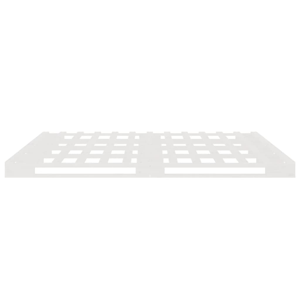 Lit de palette blanc 140x200 cm bois de pin massif - XIOS