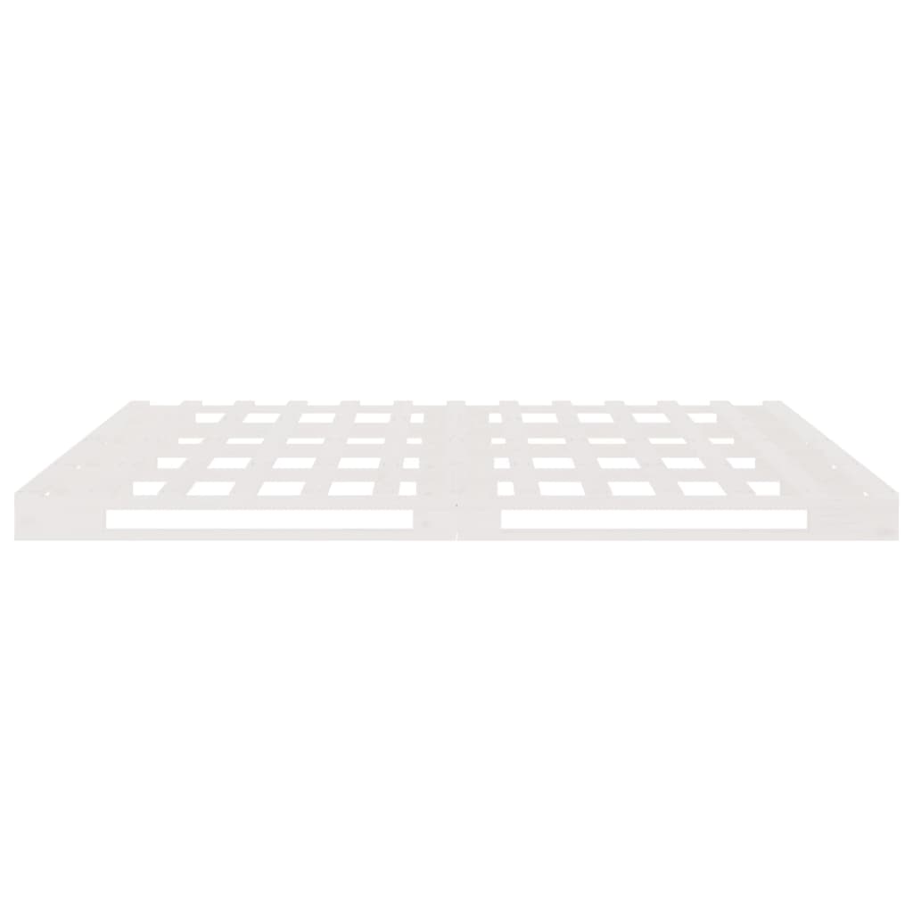 Lit de palette blanc 180x200 cm bois de pin massif très grand - XIOS