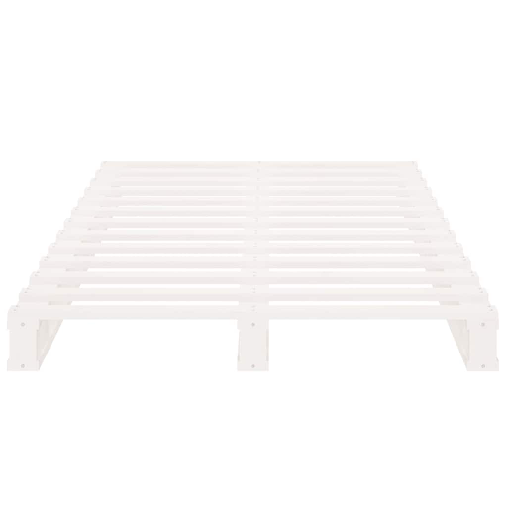 Lit de palette Blanc 90x190 cm Bois de pin massif Simple - XIOS