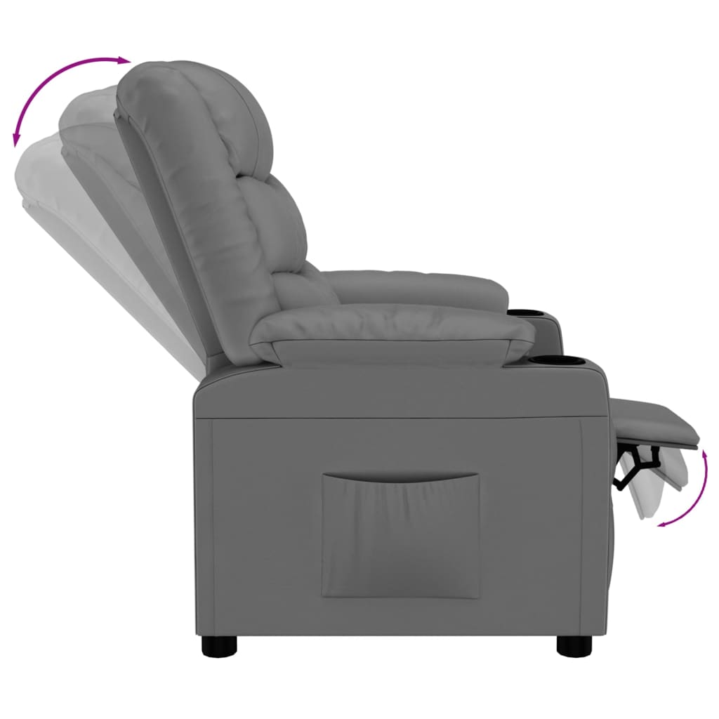 Fauteuil inclinable Gris Similicuir - XIOS