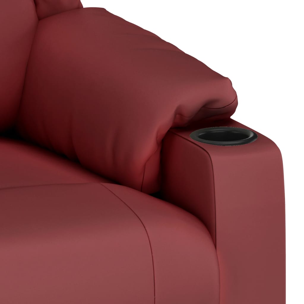 Fauteuil inclinable Rouge bordeaux Similicuir - XIOS