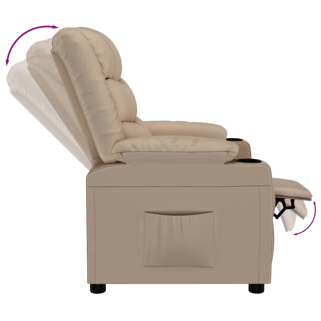 Fauteuil inclinable Cappuccino Similicuir - XIOS