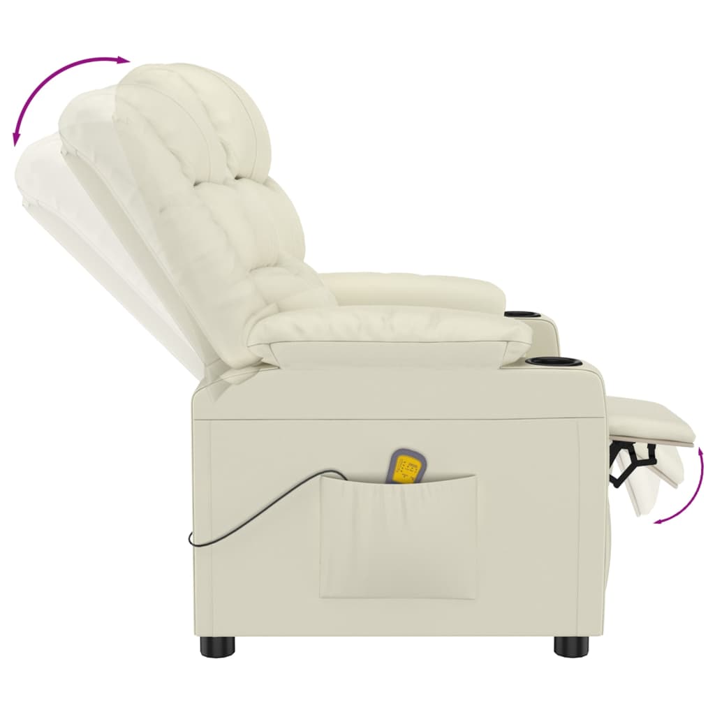 Fauteuil de massage Crème Similicuir - XIOS