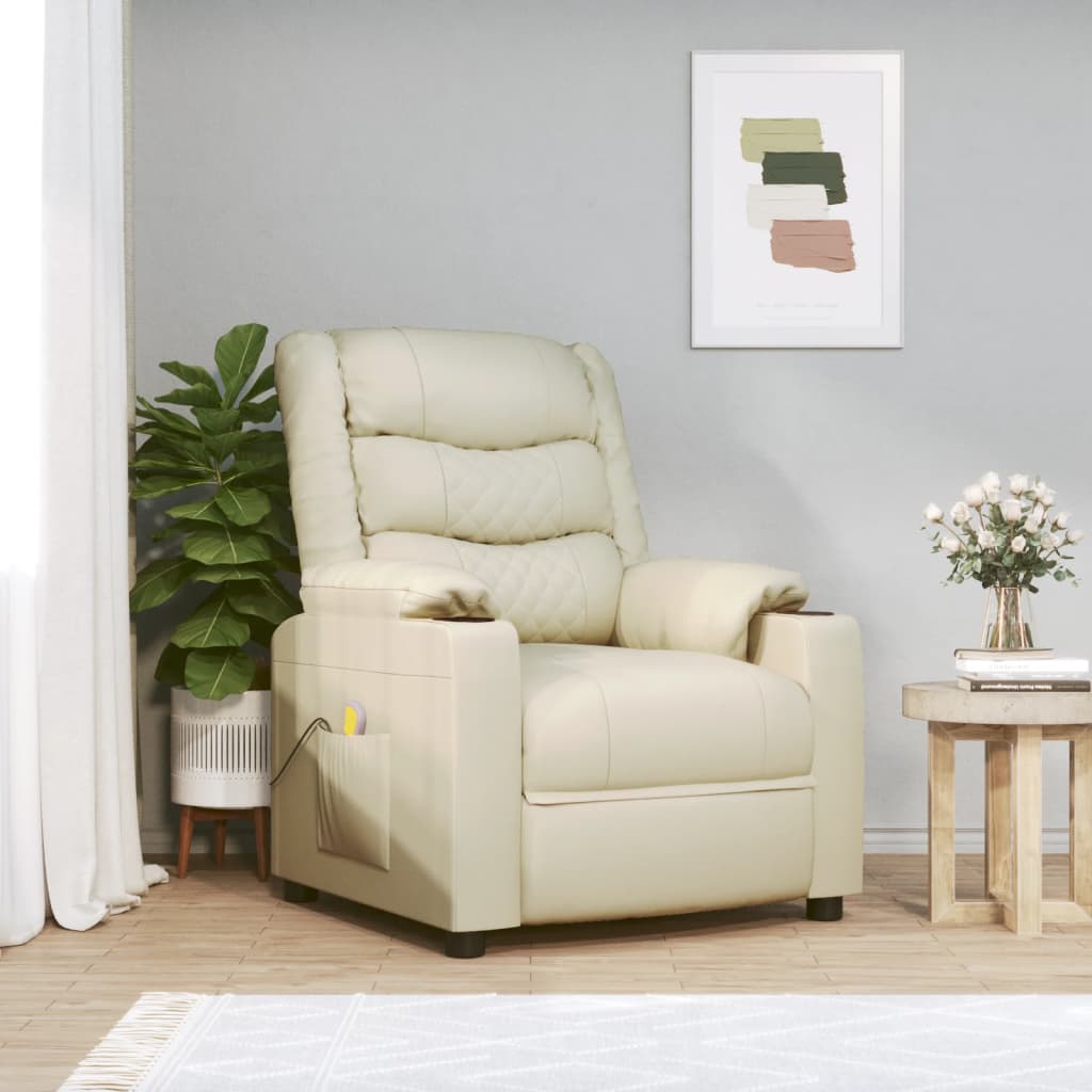 Fauteuil de massage Crème Similicuir - XIOS