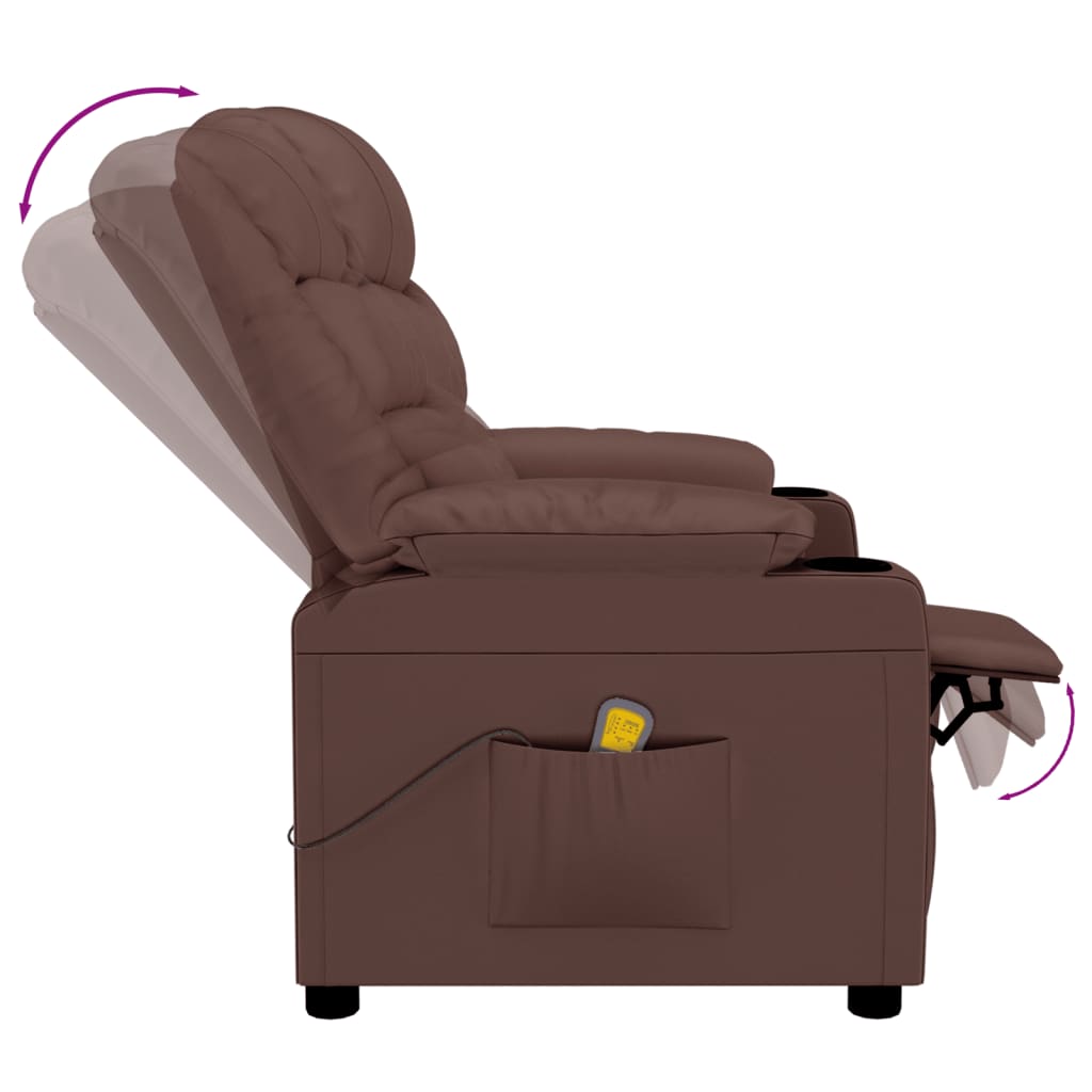 Fauteuil de massage Marron Similicuir - XIOS