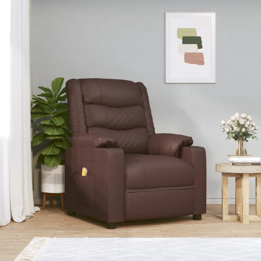 Fauteuil de massage Marron Similicuir - XIOS