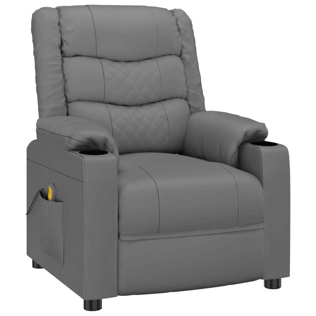Fauteuil de massage Gris Similicuir - XIOS