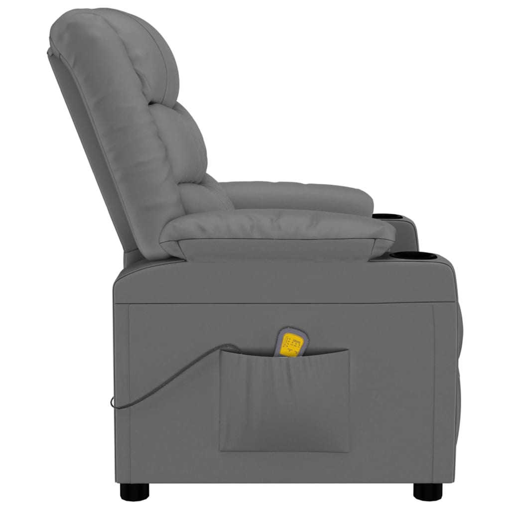 Fauteuil de massage Gris Similicuir - XIOS