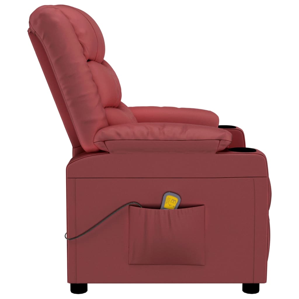 Fauteuil de massage Rouge bordeaux Similicuir - XIOS
