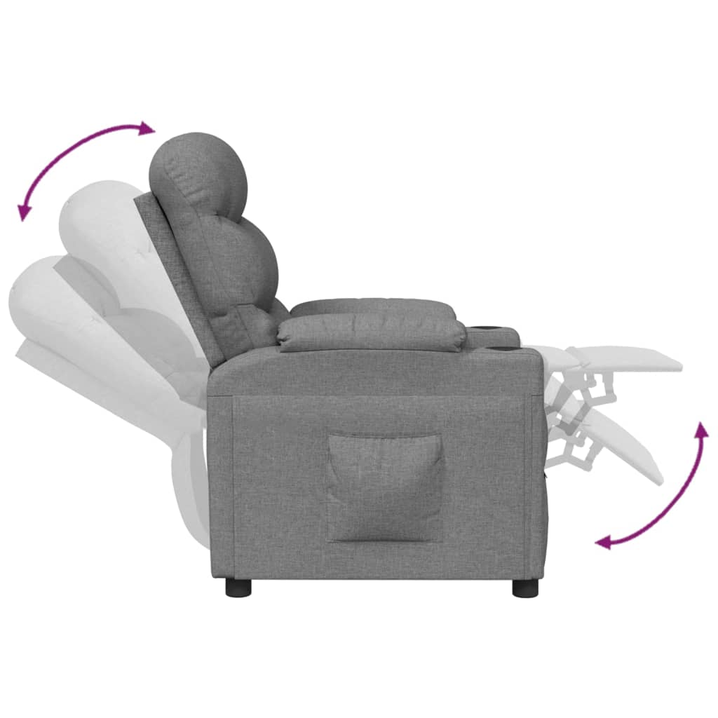 Fauteuil inclinable Gris clair Tissu - XIOS