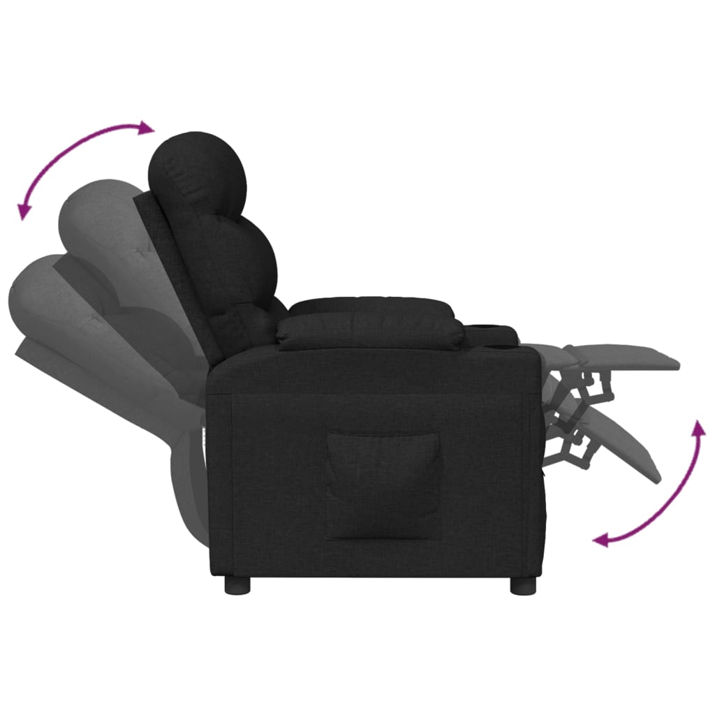 Fauteuil inclinable Noir Tissu - XIOS