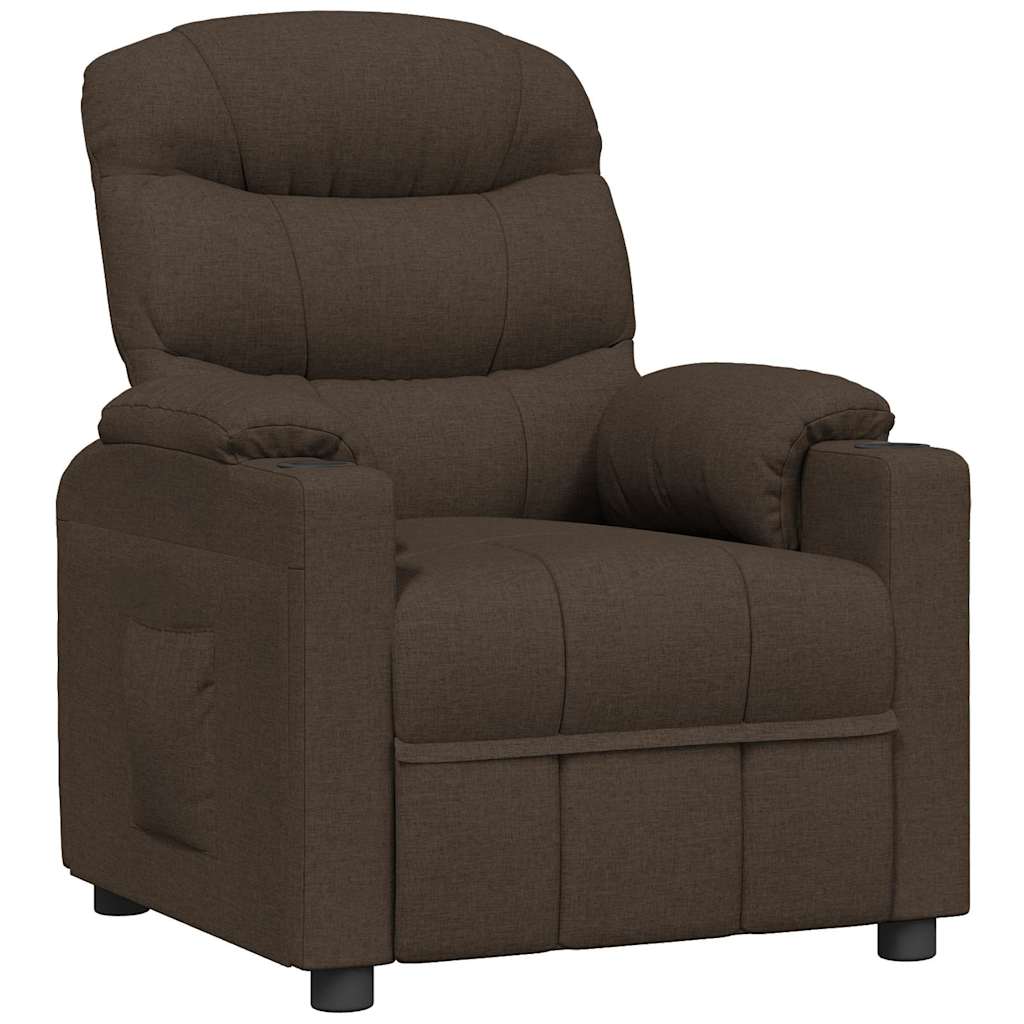 Fauteuil inclinable en tissu marron foncé - XIOS