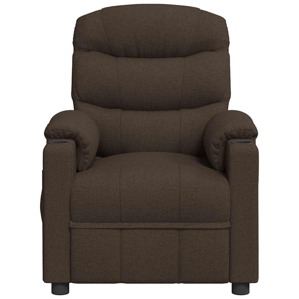 Fauteuil inclinable en tissu marron foncé - XIOS