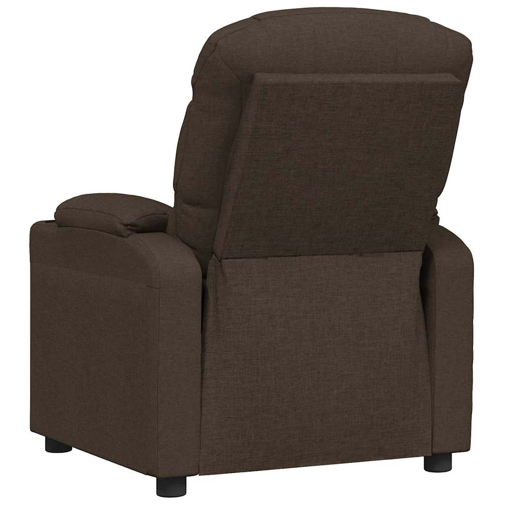 Fauteuil inclinable en tissu marron foncé - XIOS