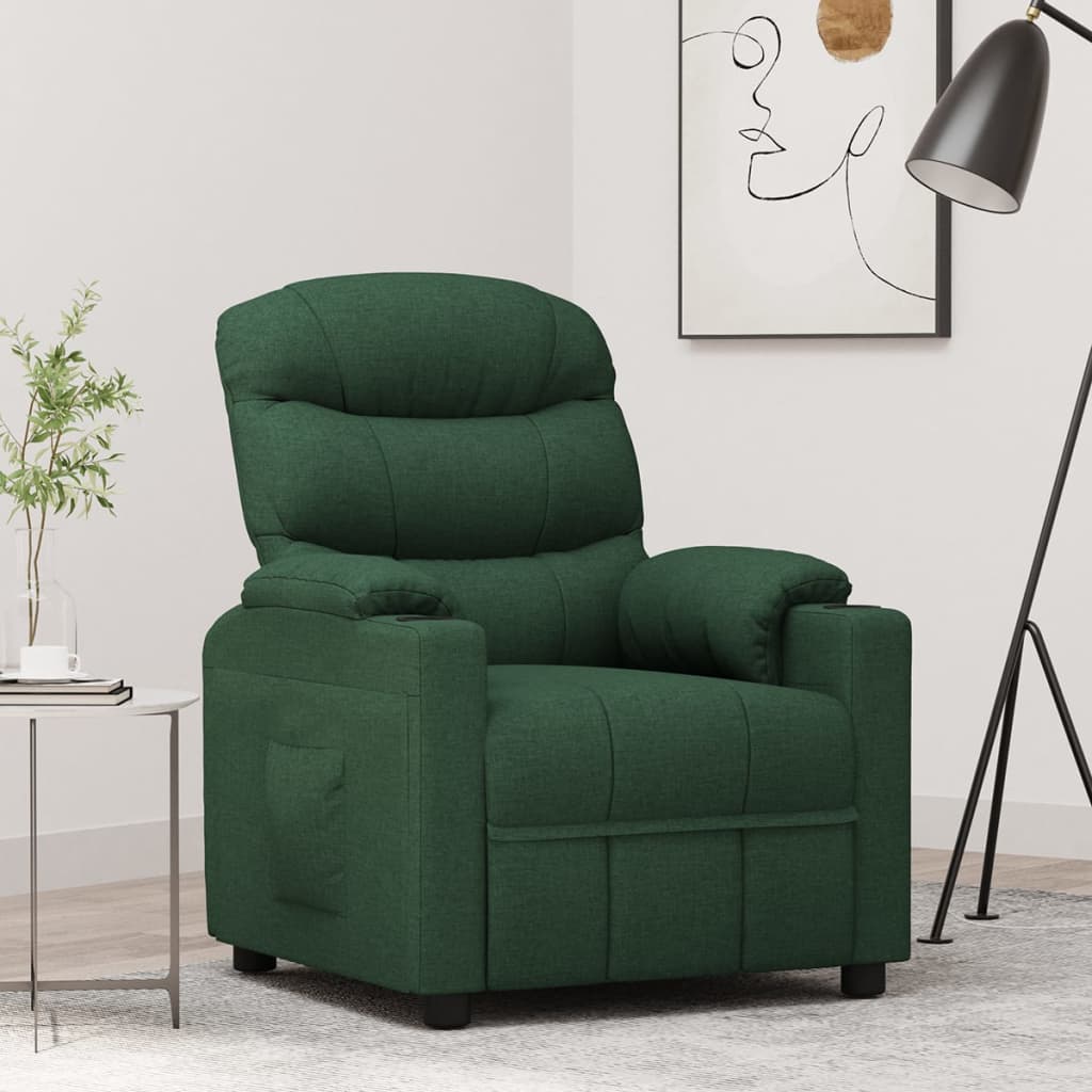 Fauteuil inclinable Vert foncé Tissu - XIOS