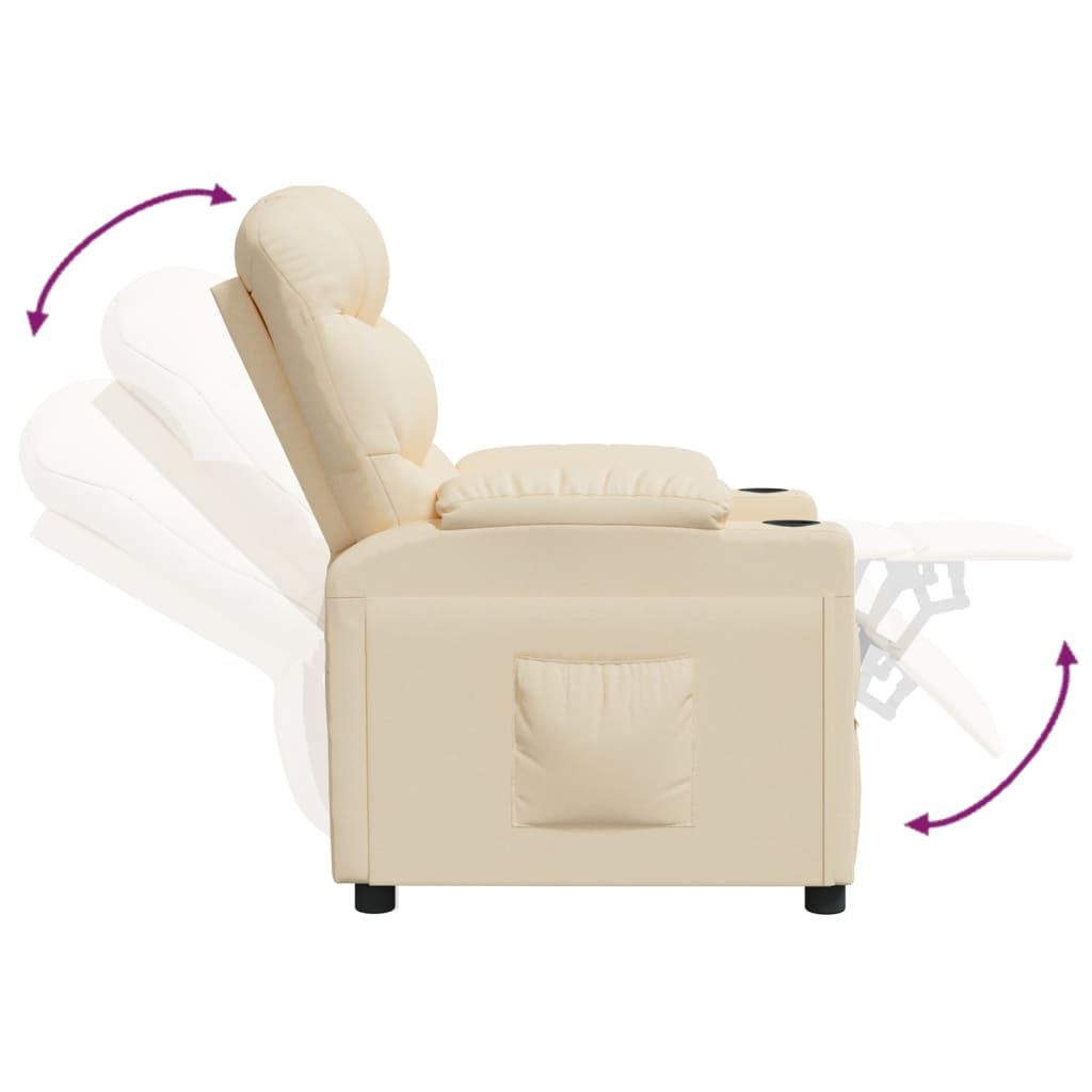 Fauteuil inclinable Crème Tissu - XIOS