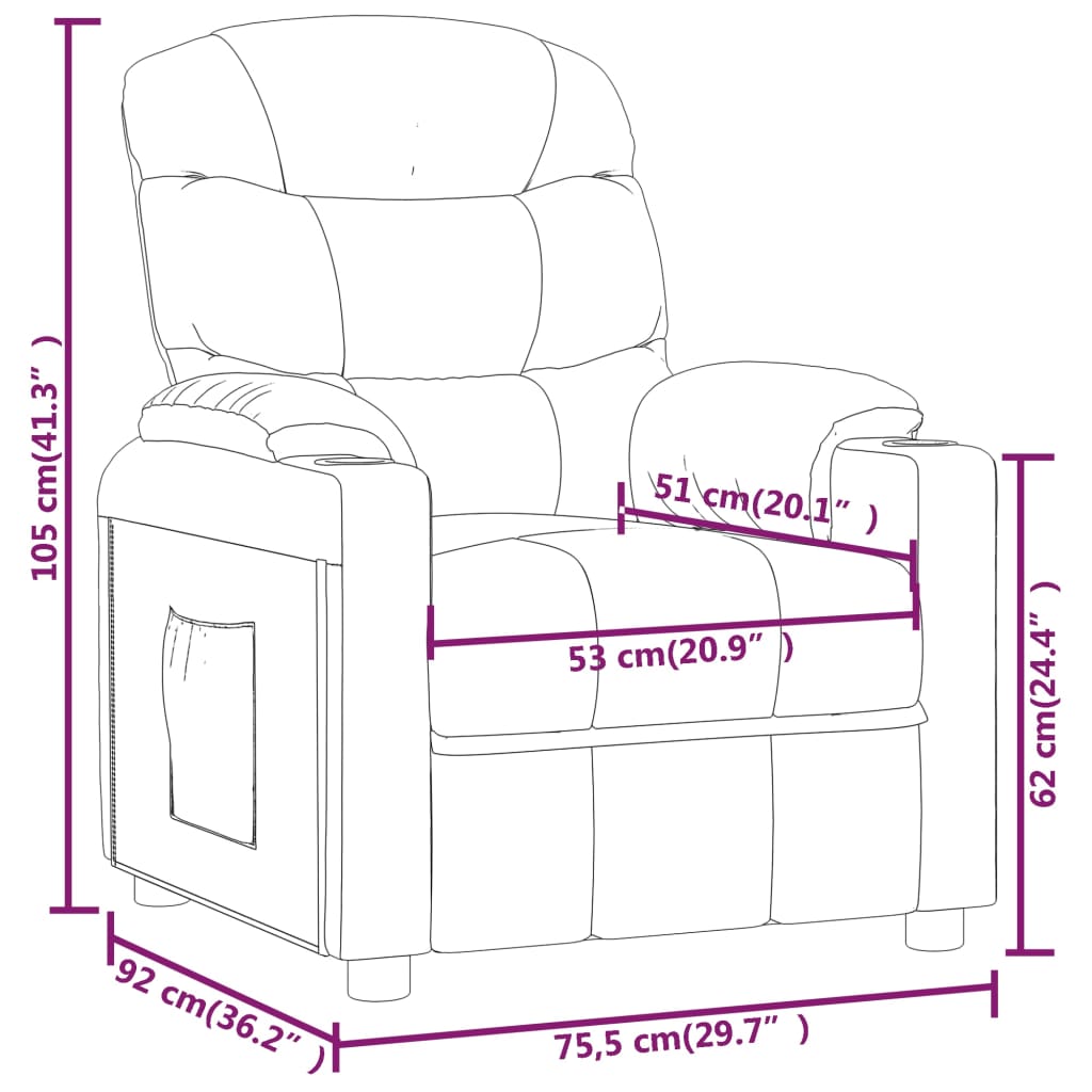 Fauteuil inclinable Crème Tissu - XIOS