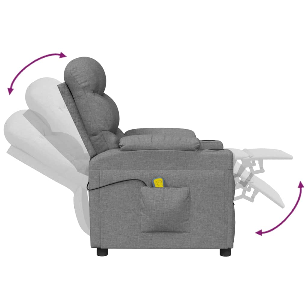 Fauteuil de massage Gris clair Tissu - XIOS