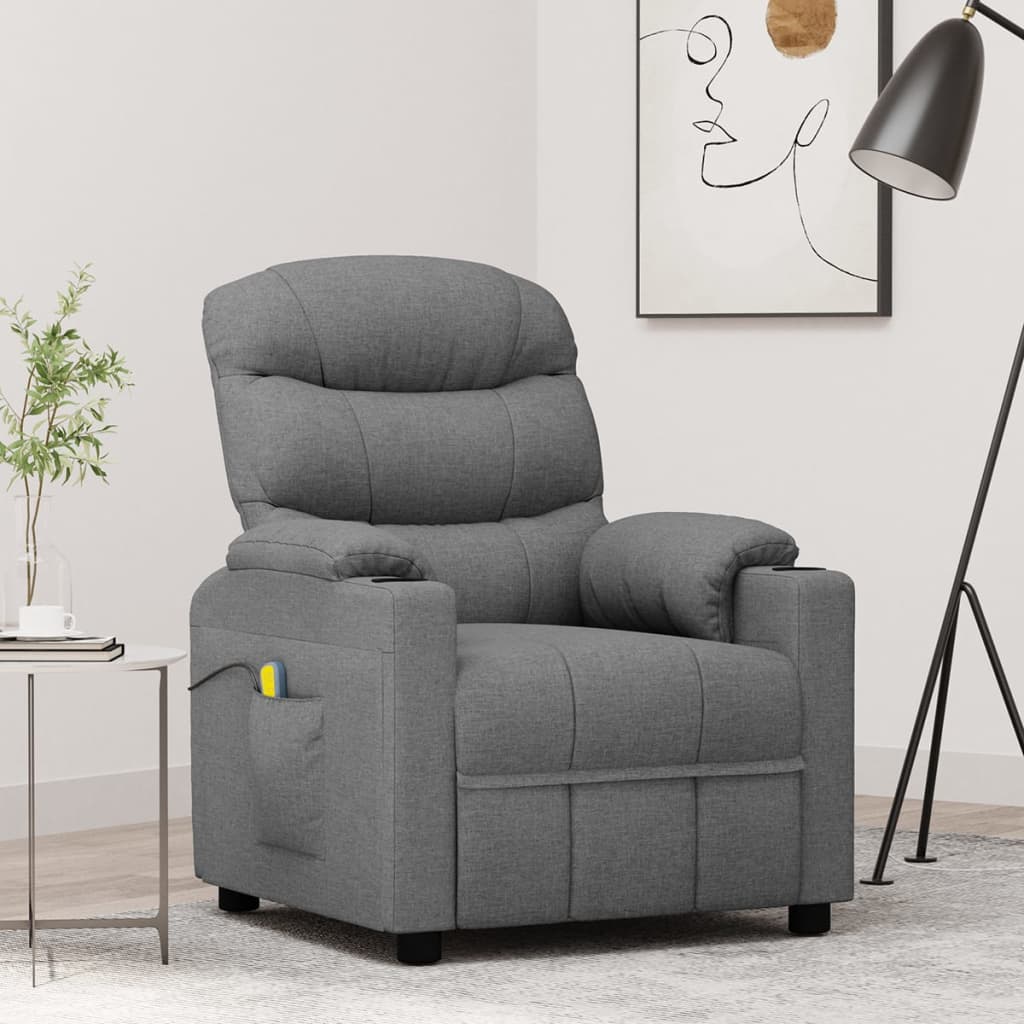 Fauteuil de massage Gris clair Tissu - XIOS