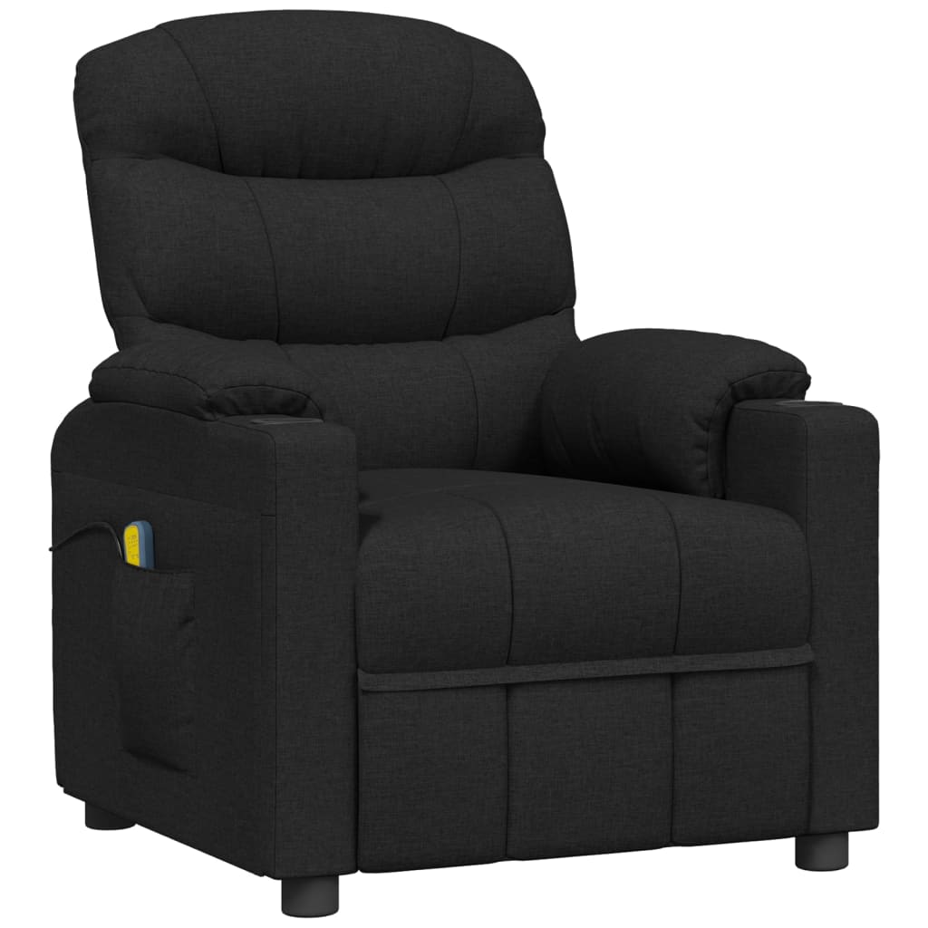 Fauteuil de massage Noir Tissu