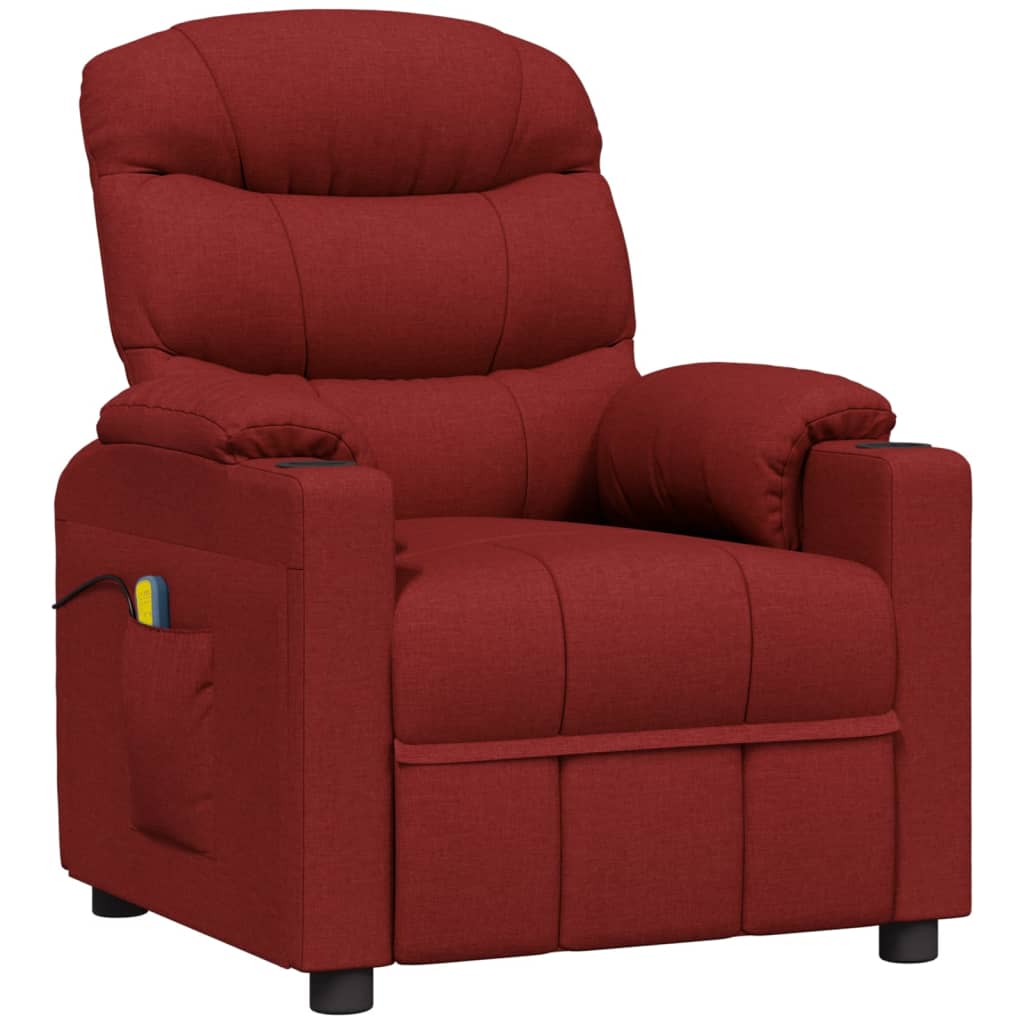 Fauteuil de massage Rouge bordeaux Tissu - XIOS