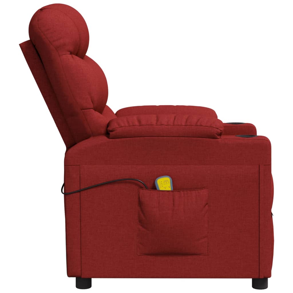 Fauteuil de massage Rouge bordeaux Tissu - XIOS