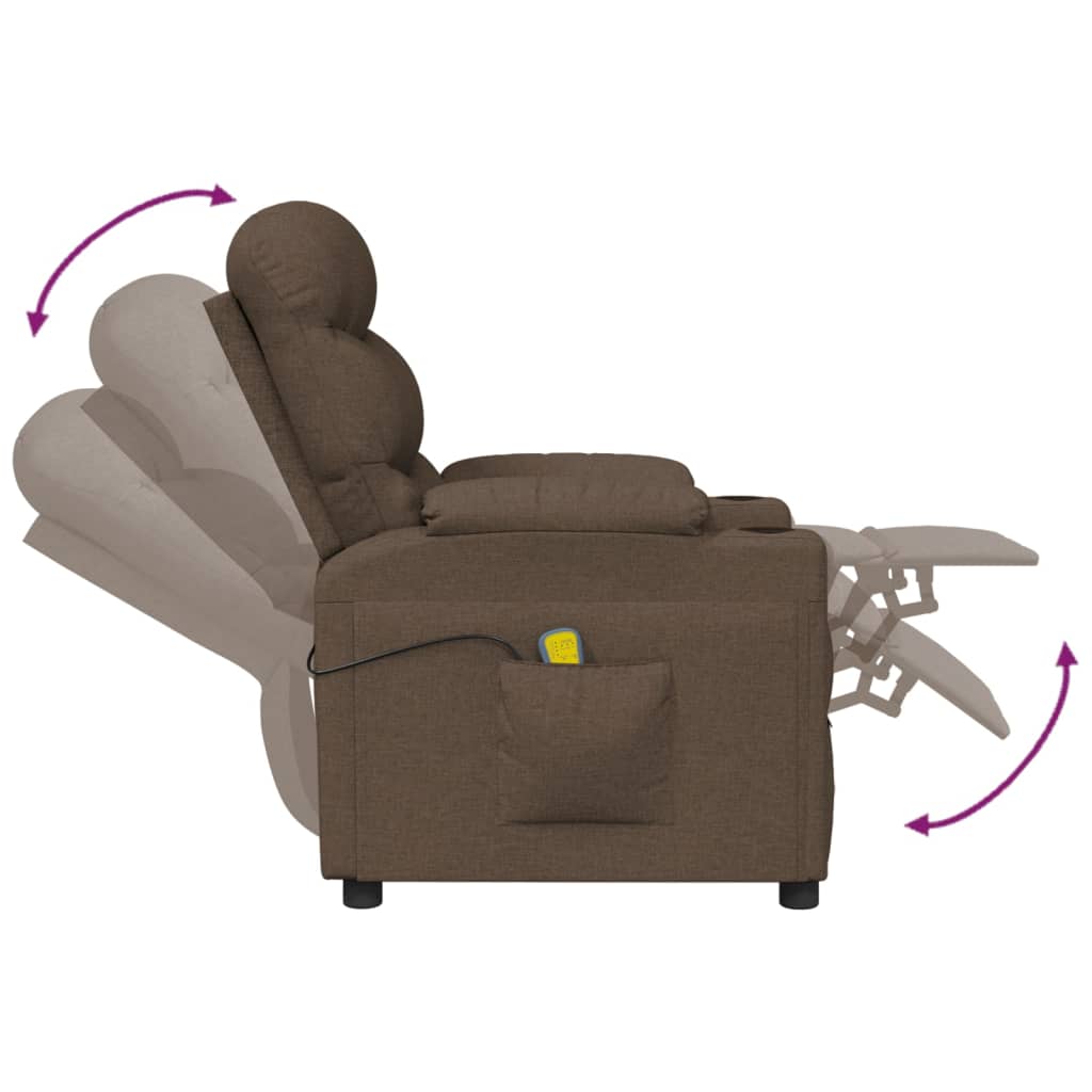 Fauteuil de massage Marron Tissu