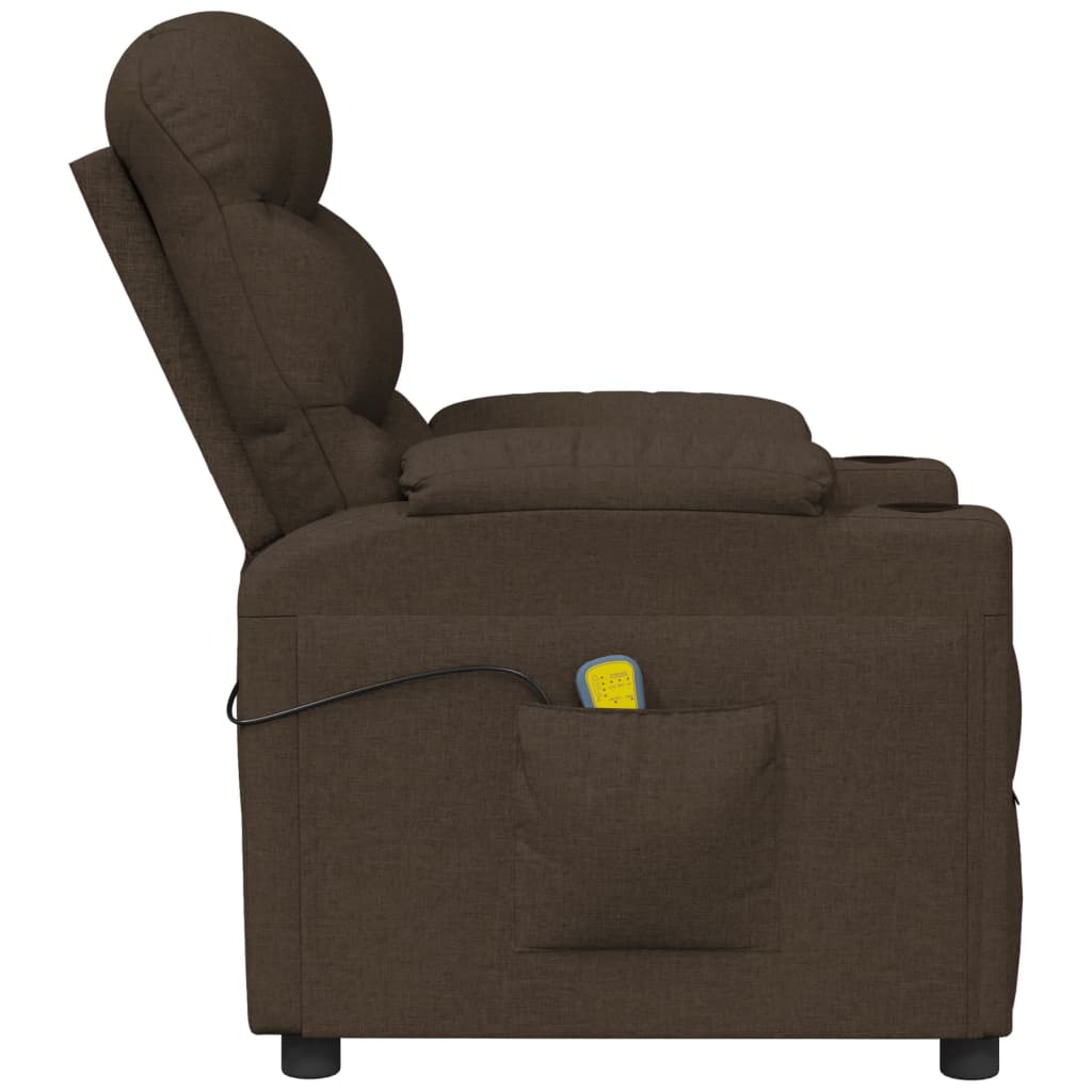 Fauteuil de massage Marron foncé Tissu - XIOS