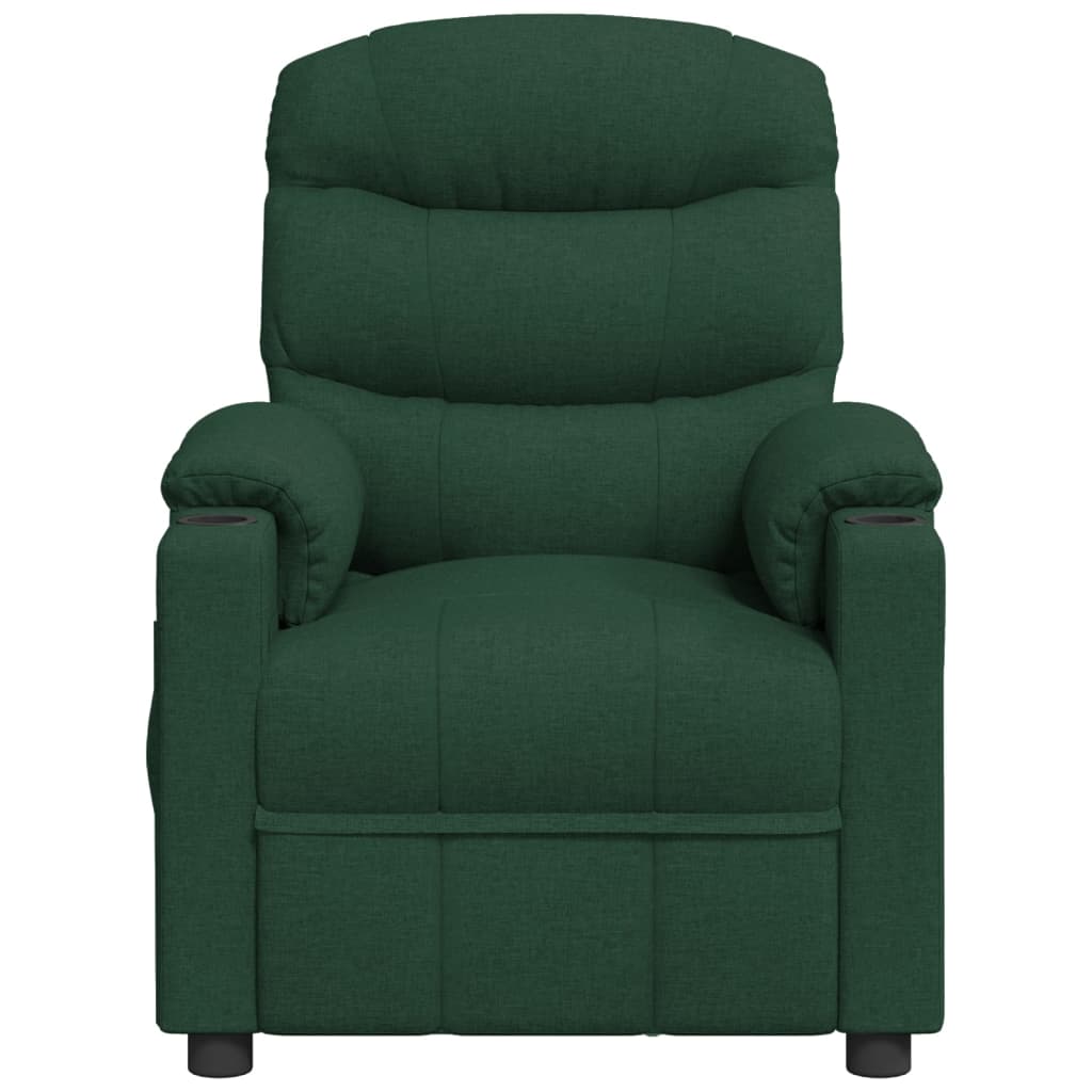 Fauteuil de massage Vert foncé Tissu