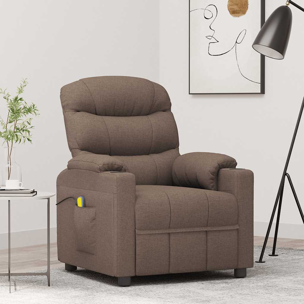Fauteuil de massage Taupe Tissu - XIOS