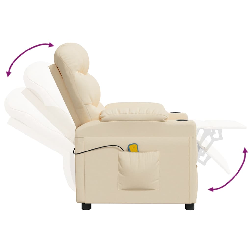 Fauteuil de massage Crème Tissu - XIOS
