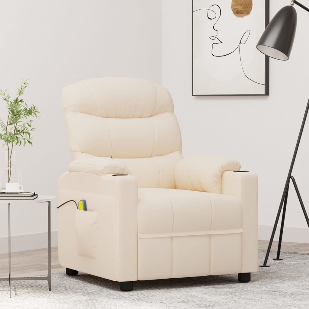 Fauteuil de massage Crème Tissu - XIOS