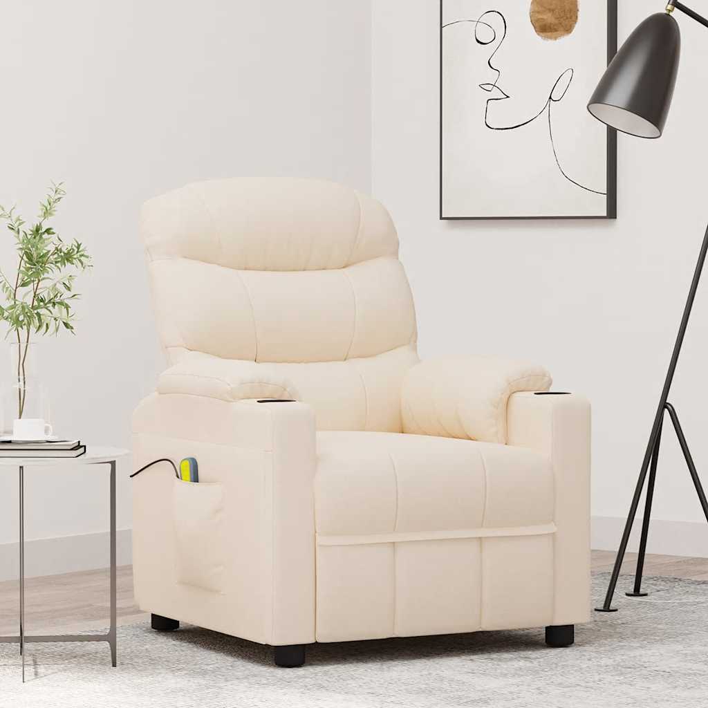 Fauteuil de massage Crème Tissu