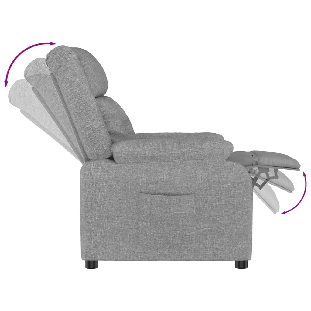 Fauteuil inclinable Gris clair Tissu - XIOS