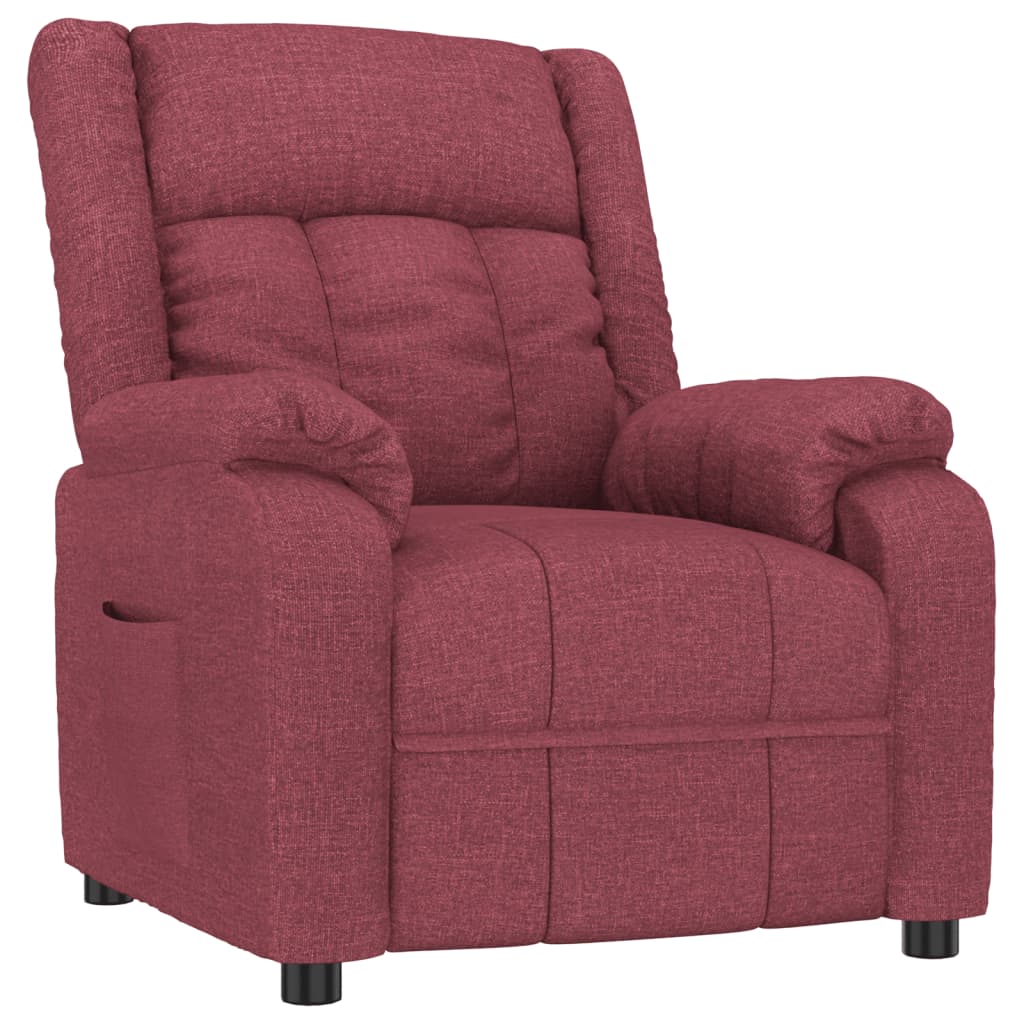 Fauteuil inclinable Rouge bordeaux Tissu - XIOS