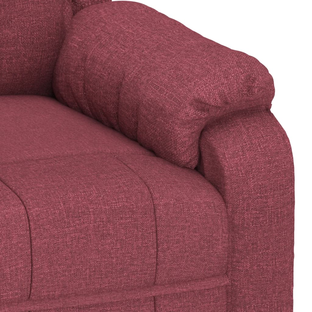 Fauteuil inclinable Rouge bordeaux Tissu - XIOS