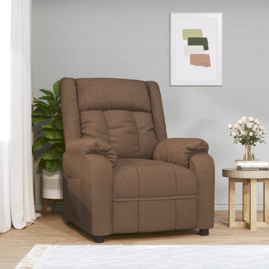 Fauteuil inclinable Marron Tissu - XIOS