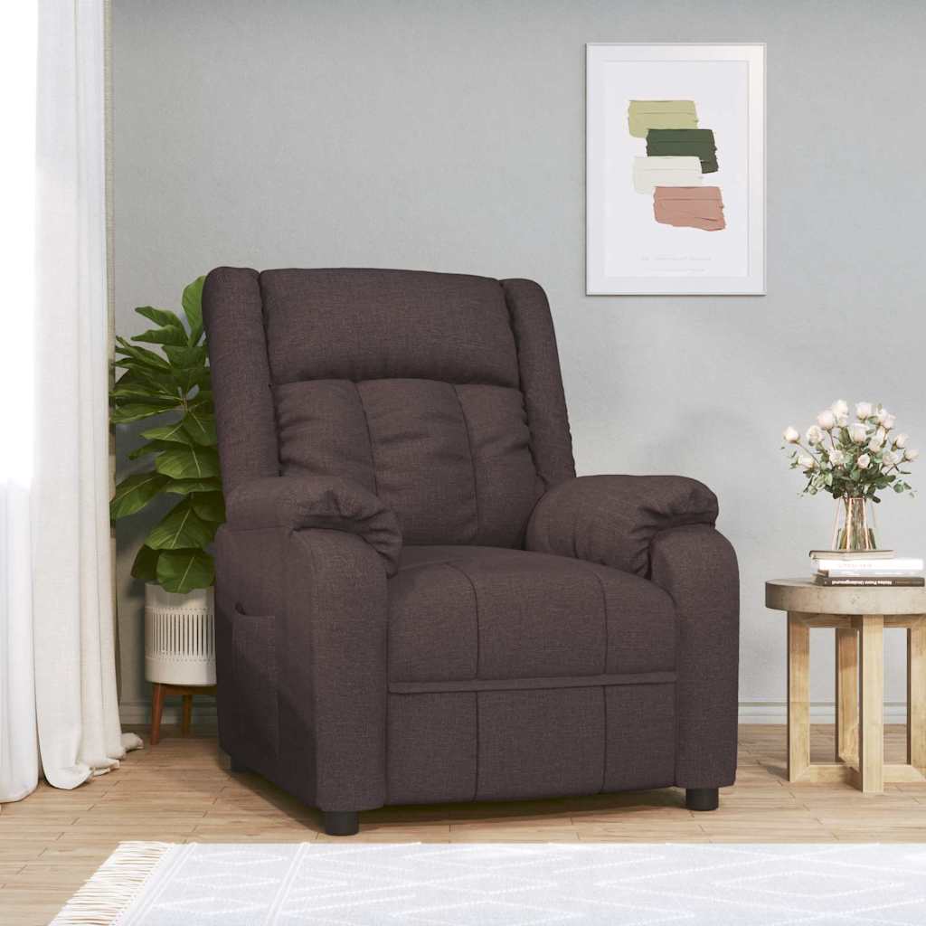 Fauteuil inclinable Marron foncé 82 x 93 x 96 cm tissu - XIOS