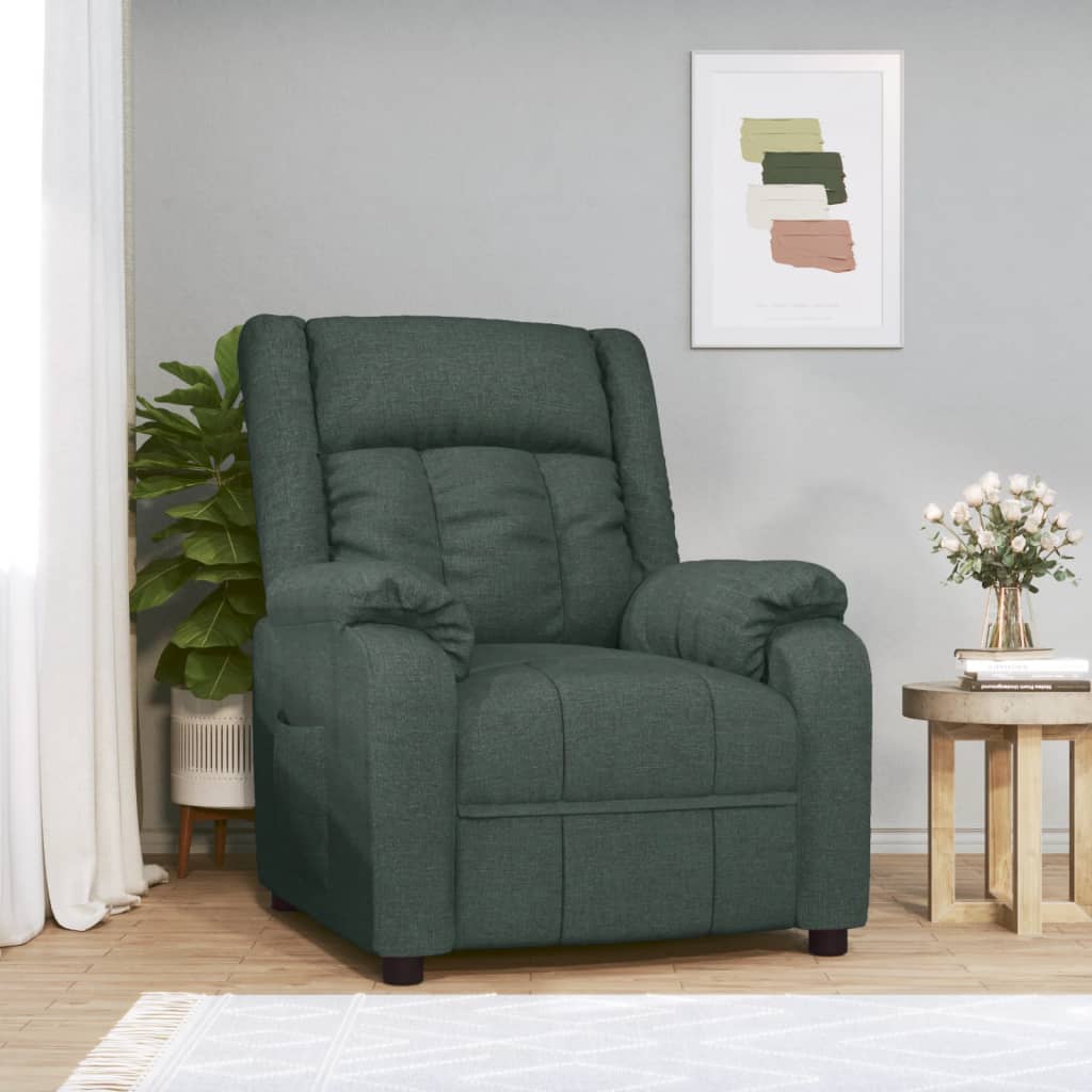 Fauteuil inclinable Vert foncé Tissu - XIOS