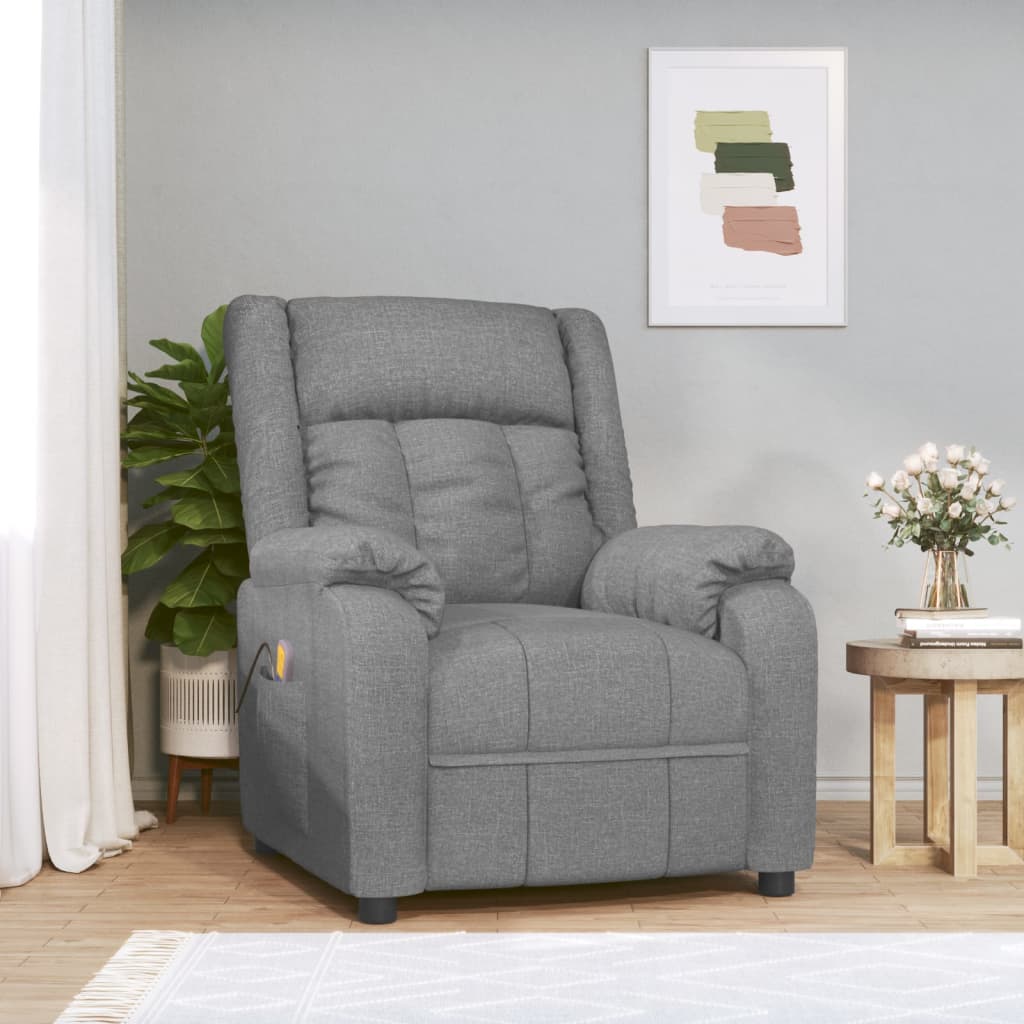 Fauteuil de massage Gris clair Tissu - XIOS