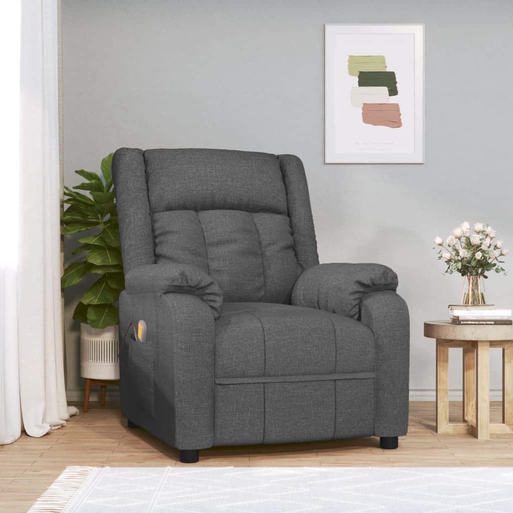 Fauteuil de massage Gris foncé Tissu - XIOS