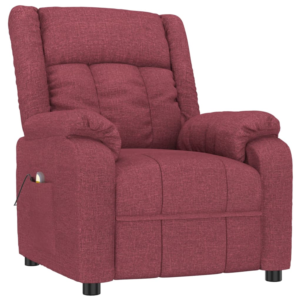 Fauteuil de massage Rouge bordeaux Tissu - XIOS