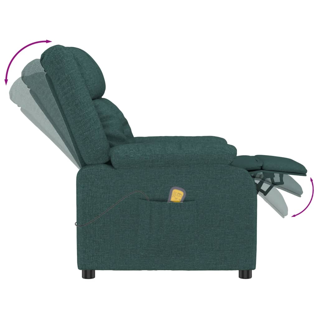 Fauteuil de massage Vert foncé Tissu - XIOS