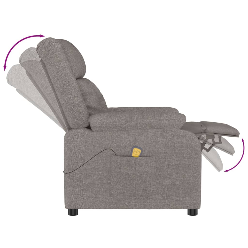 Fauteuil de massage Taupe Tissu - XIOS