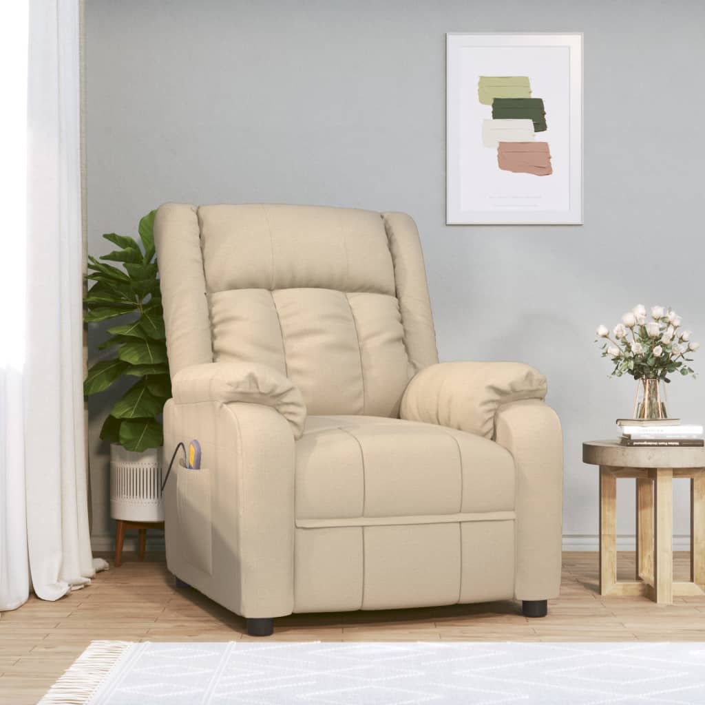 Fauteuil de massage Crème Tissu - XIOS