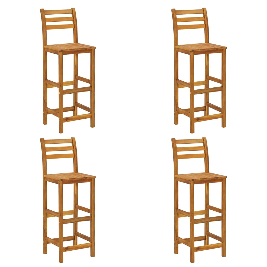 Ensemble de bar de jardin 5 pcs Bois d'acacia solide