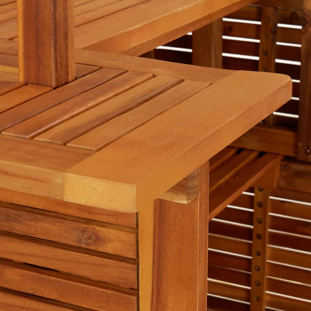 Ensemble de bar de jardin 5 pcs Bois d'acacia solide