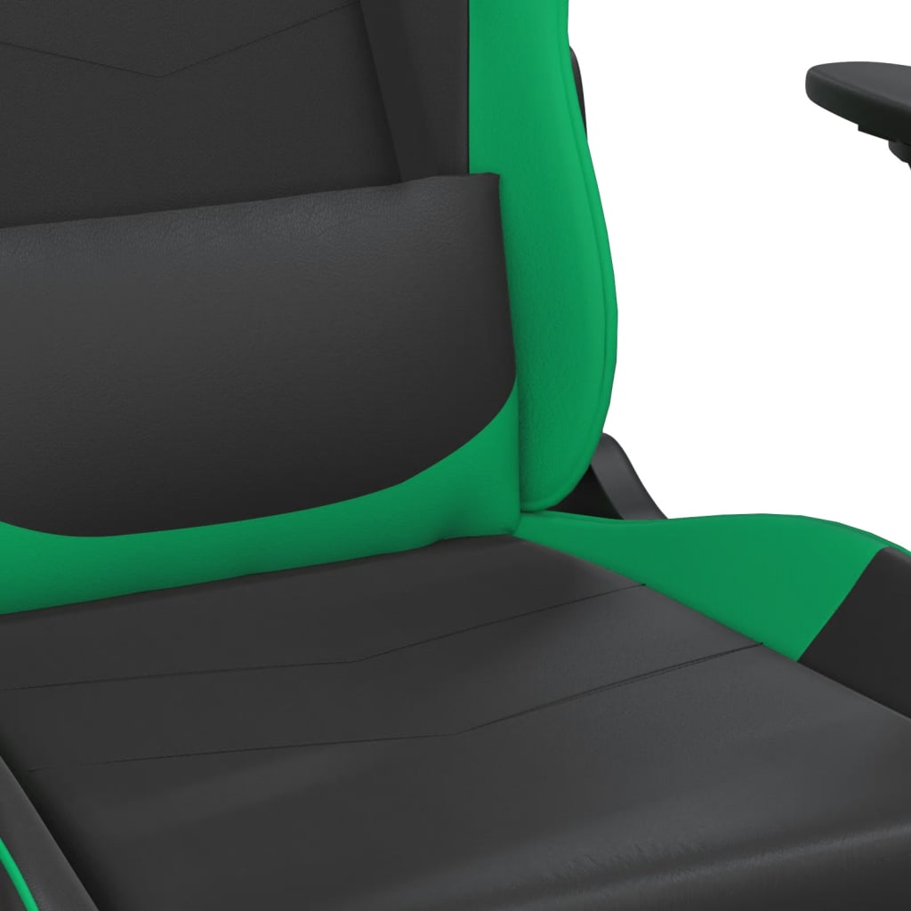 Chaise de jeu de massage Noir et vert Similicuir - XIOS