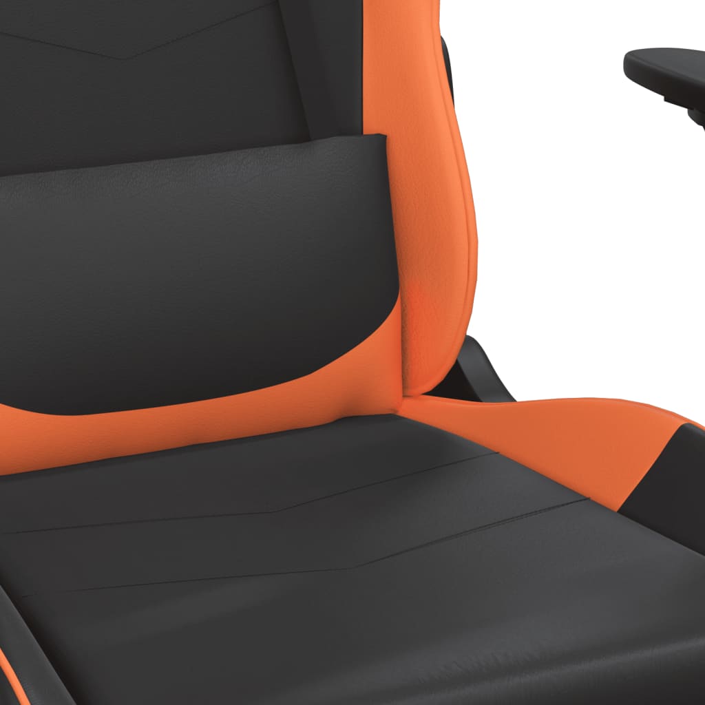 Chaise de jeu de massage Noir et orange Similicuir - XIOS